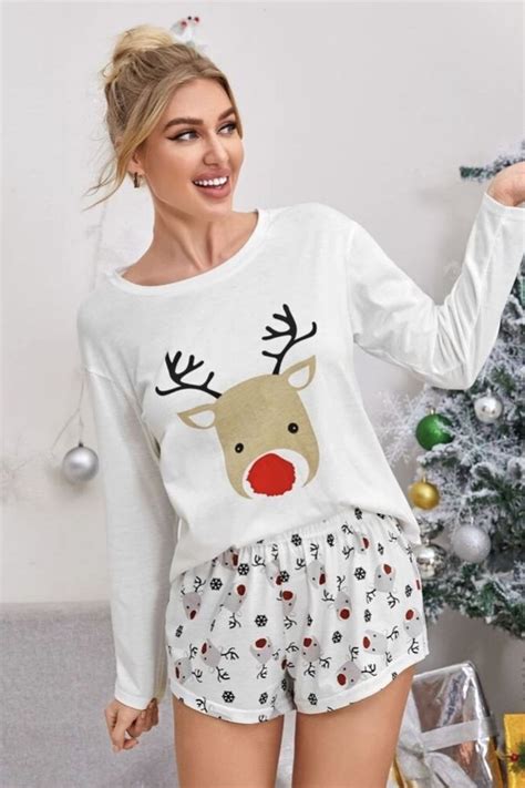 christmas pajamas womens sexy|cute women's christmas pajamas.